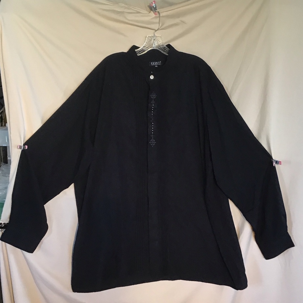Charvet Men's Elegant Black Dress Shirt
